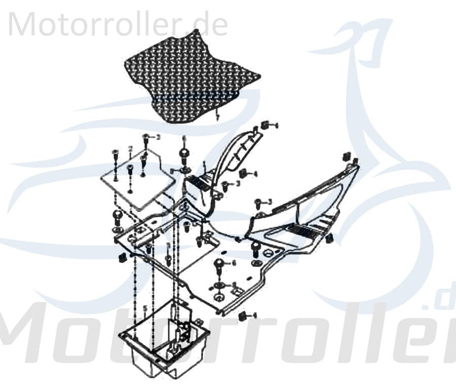Rex Capriolo 50 4T Batteriebox Roller 50ccm 4Takt FIG.26-5 Motorroller.de Batteriekasten Batteriegehäuse Batterriebehälter 50ccm-4Takt Scooter Service