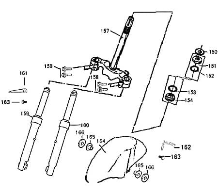 Kreidler MONZA 50 Race Urban Gabelbrücke 50ccm 4Takt 741338 Motorroller.de Telegabel Gabel-Brücke Vorderrad-Gabel Joch Vorderradgabel Lenkgabel