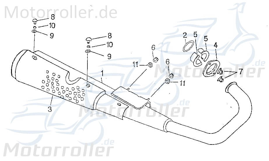 SMC Chopper 125 Hutmutter M6 233ccm 4Takt 95501-061017-B Motorroller.de Sechskantmutter Flanschmutter Sechskant-Mutter Flansch-Mutter Maschinenmutter