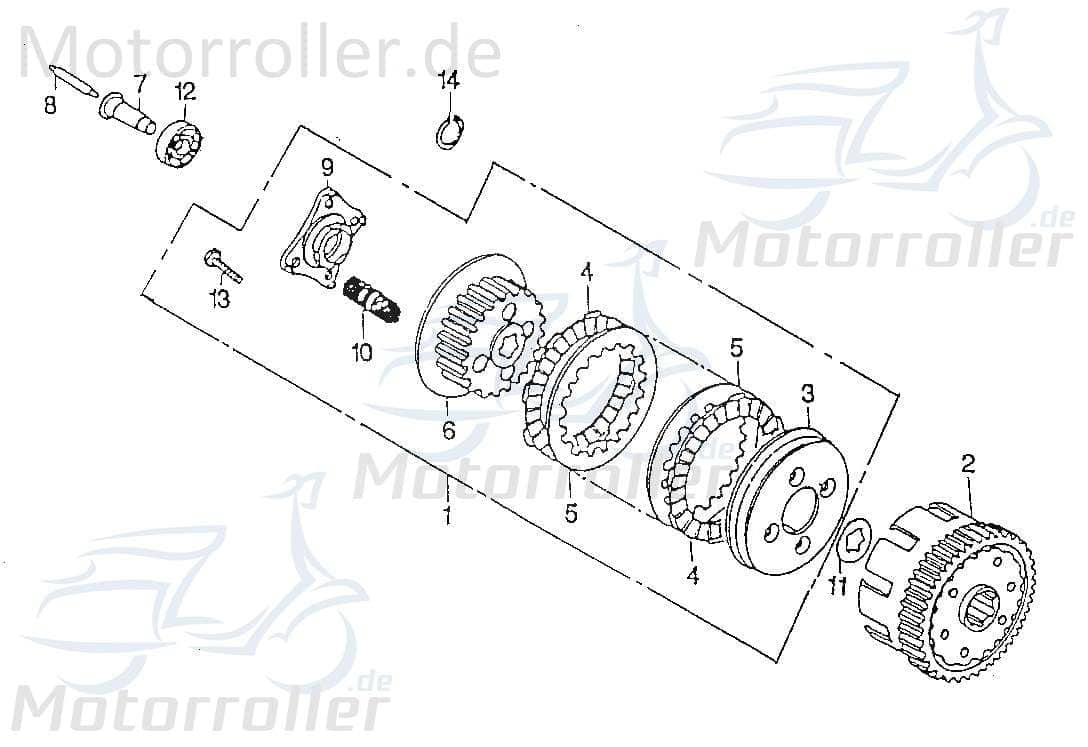 Kupplungsstift Rex Chopper 125 Motorrad Quad 150 125ccm 4Takt Motorroller.de 150ccm-4Takt Moped Ersatzteil Service Inpektion Direktimport