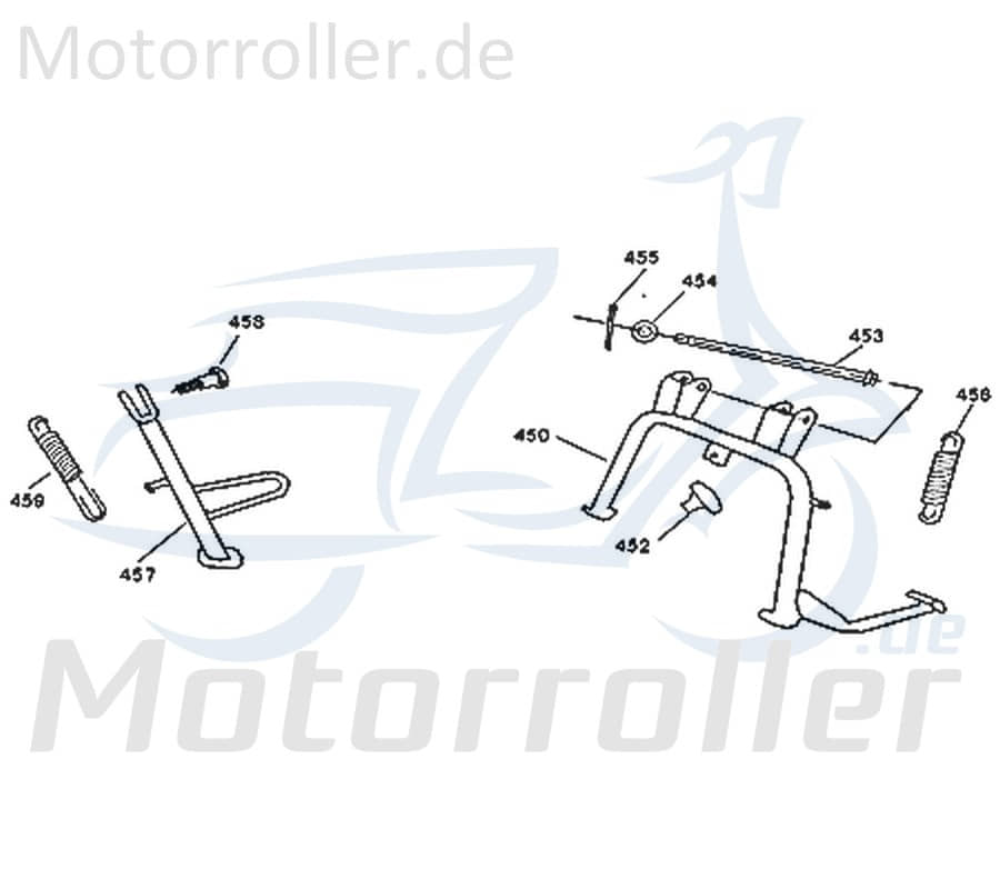 Anschlagdämpfer Hauptständer Kreidler 740952 Motorroller.de Gummipuffer Dämpfungsgummi Ständer