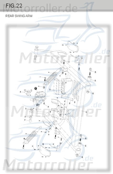 Bundschraube M8x1.25mm Tongjian Flanschschraube 250ccm 4Takt Motorroller.de Maschinenschraube Flansch-Schraube Maschinen-Schraube Bund-Schraube Buggy