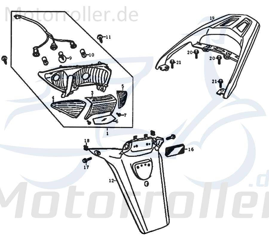 Reflektor 81921 für 125ccm 4Takt