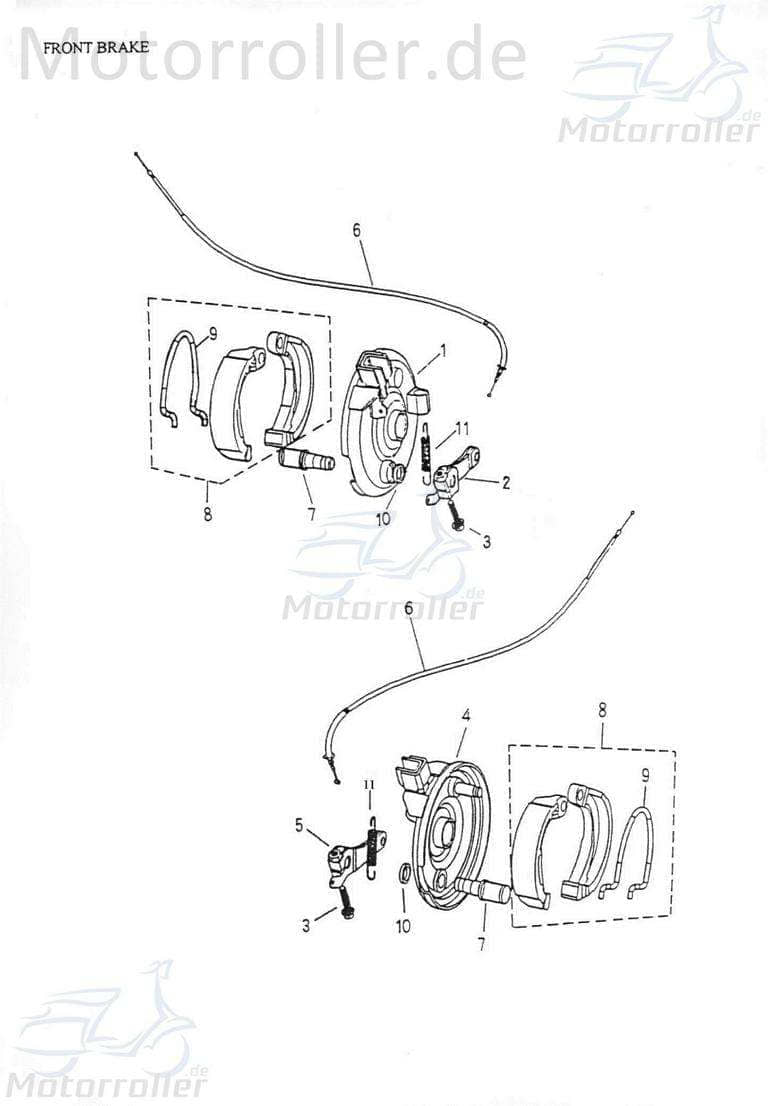 Adly Bremsteller rechts vorn Bremsscheibe Quad 50ccm 2Takt Motorroller.de Bremsankerplatte Bremsplatte Bremsabdeckplatte Deckel Trommelbremse ATV UTV