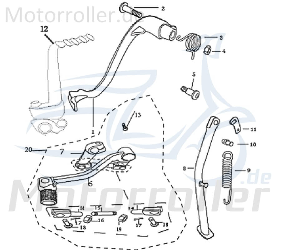 Schraube CPI SX 50 Supercross Motorrad 212-12Y2-002 Motorroller.de Bundschraube Maschinenschraube Flanschschraube Flansch-Schraube Bund-Schraube