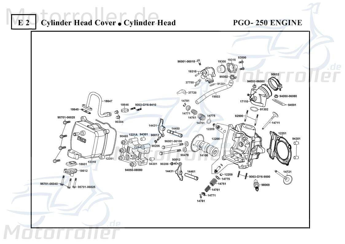 PGO Bugrider 250 Gehäuse Thermostat 250ccm 4Takt 19310-KHE7-900.1 Motorroller.de Thermostat Umbauung Buggy Ersatzteil Service Inpektion Direktimport