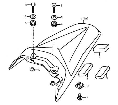 Kreidler DICE GS/SM 125i Gepäckbrücke Heckspoiler 83746 Supermoto Enduro Unterbau Rahmen