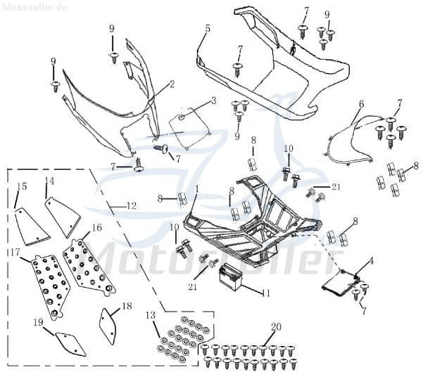 Spritzschutz für Frontverkleidung 4T 125cc 1010312
