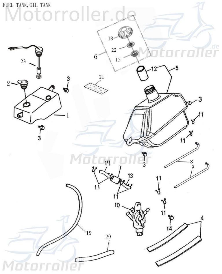 Adly Öltank ATV 50 II Utility XXL AC Öl-Tank Quad 55100-145-00A Motorroller.de Oil-Tank Oiltank Schmiermitteltank 2Takter-Öltank Schmiermittel-Tank UT