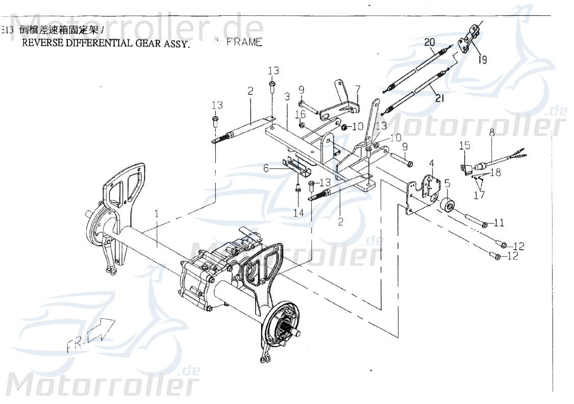PGO Summer Schalterrahmen TR3 50 Mofa Beeper Dreiradroller P214D010000 Motorroller.de Star 50 Ersatzteil Service Inpektion Direktimport