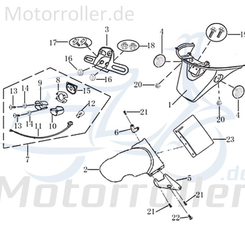 Kennzeichenbeleuchtung komplett AGM-MOTORS 1010546