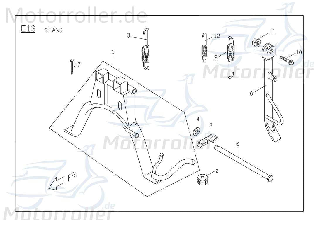 PGO Gummipuffer Gummidämpfer G-Max 50 Naked Motorlager P146A011000 Motorroller.de Lagerbuchse Silentblock Gummilager Silentlager Anschlagblock Mokick