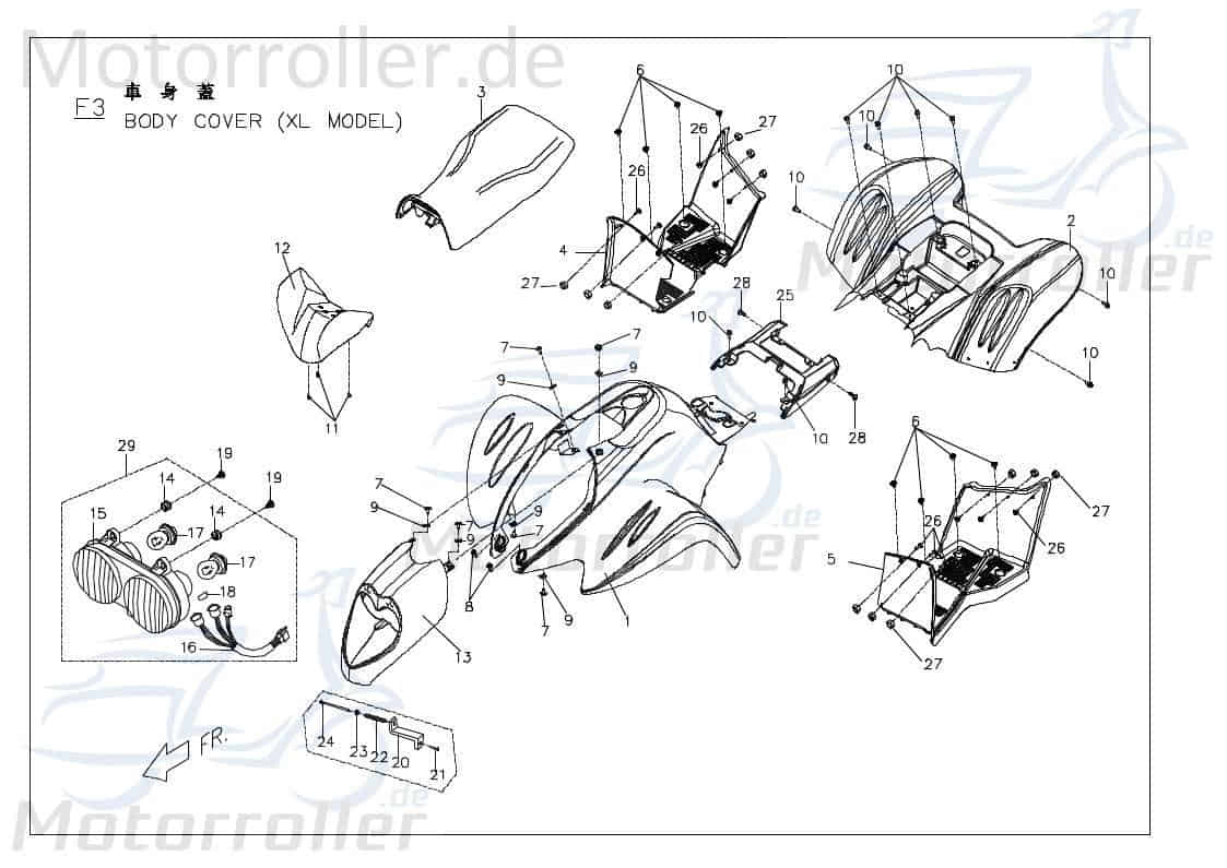PGO Trittbrett links schwarz XL-Rider 50 Trittplatte Quad ATV X26200006502 Motorroller.de Tritt-Brett Fußplatte Fußbrett Bodenbrett Fußraumboden UTV