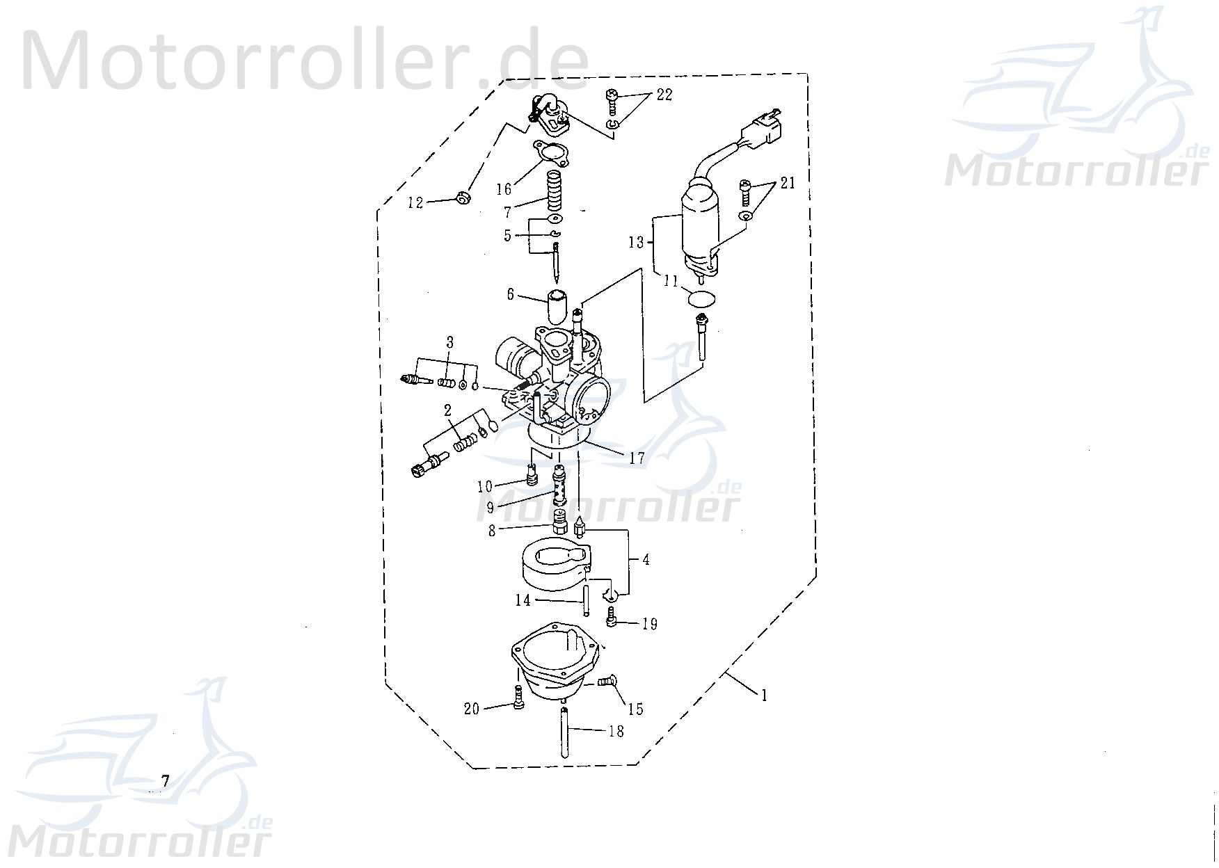 Kaltstarter TK Vergaser 2Takt 50ccm Choke MV243100-0030