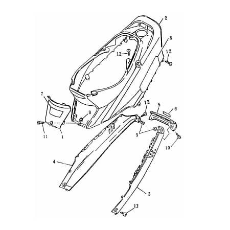 Heckverkleidung rose Motorrad Kreidler Flory 75225