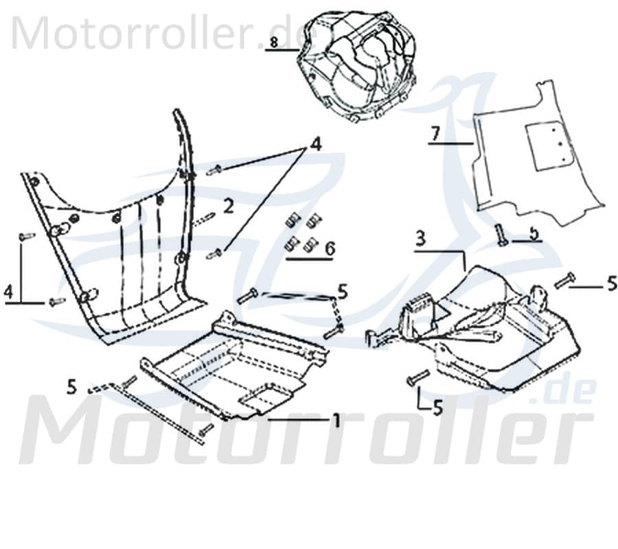 Kreidler Galactica 3.0 RS 50 Spritzschutzverkleidung Vorderradgabel 741536 Motorroller.de Spritzschuabdeckung