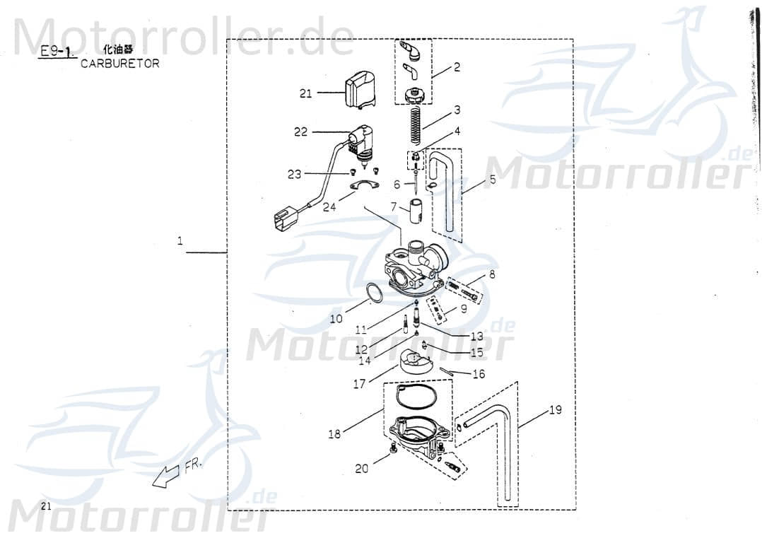 PGO Startautomatik Choke Big Max 50 Kaltstarter 50ccm 2Takt Motorroller.de Kaltstartautomatik Kaltstartventil Kaltstarteinrichtung Kolbenstarter