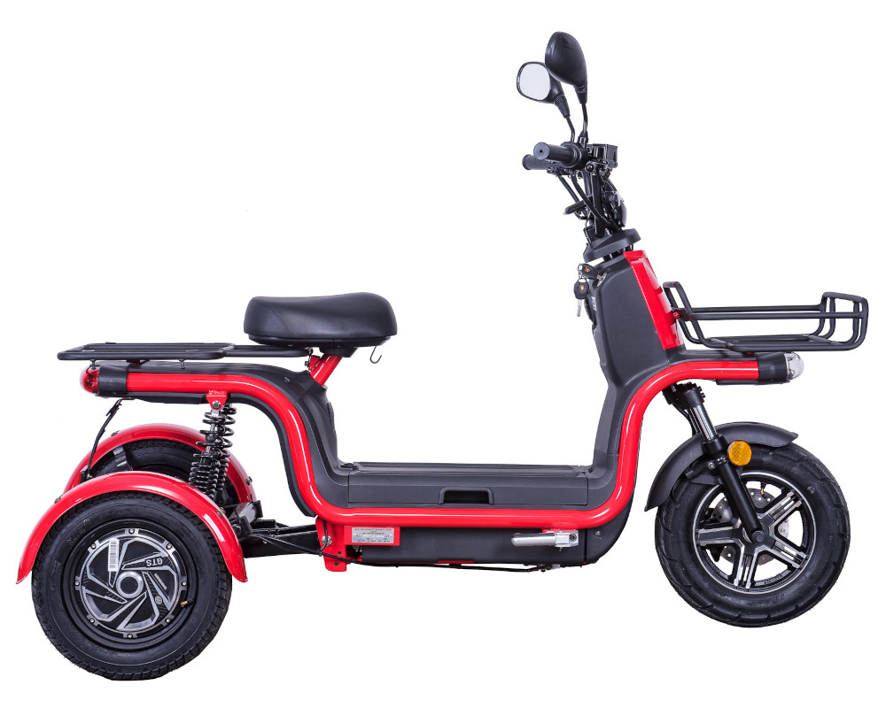 Dreirad Scoody E Trike ZT-29A 45 km/h rot 2x800 Watt Lithium-Ionen Elektroroller E-Scooter E-Roller Dreiradroller
