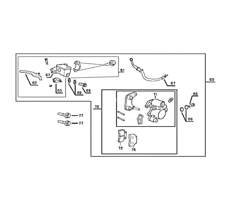 Rex Genua 50 Bremsbeläge Roller 50ccm 4Takt 45105-KY-E000 Motorroller.de Bremsbelag Bremsklötze Bremsbacken Bremsschuhe Bremsbelagsatz Bremssteine