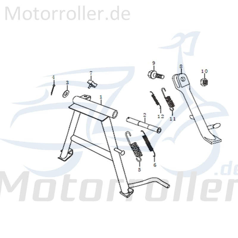 Rex Enduro 125 DD Achse Bolzen Zapfen 125ccm 4Takt 91382 Motorroller.de Gewindestift Gewindebolzen Stehbolzen Stiftschraube Arretierbolzen Motorrad