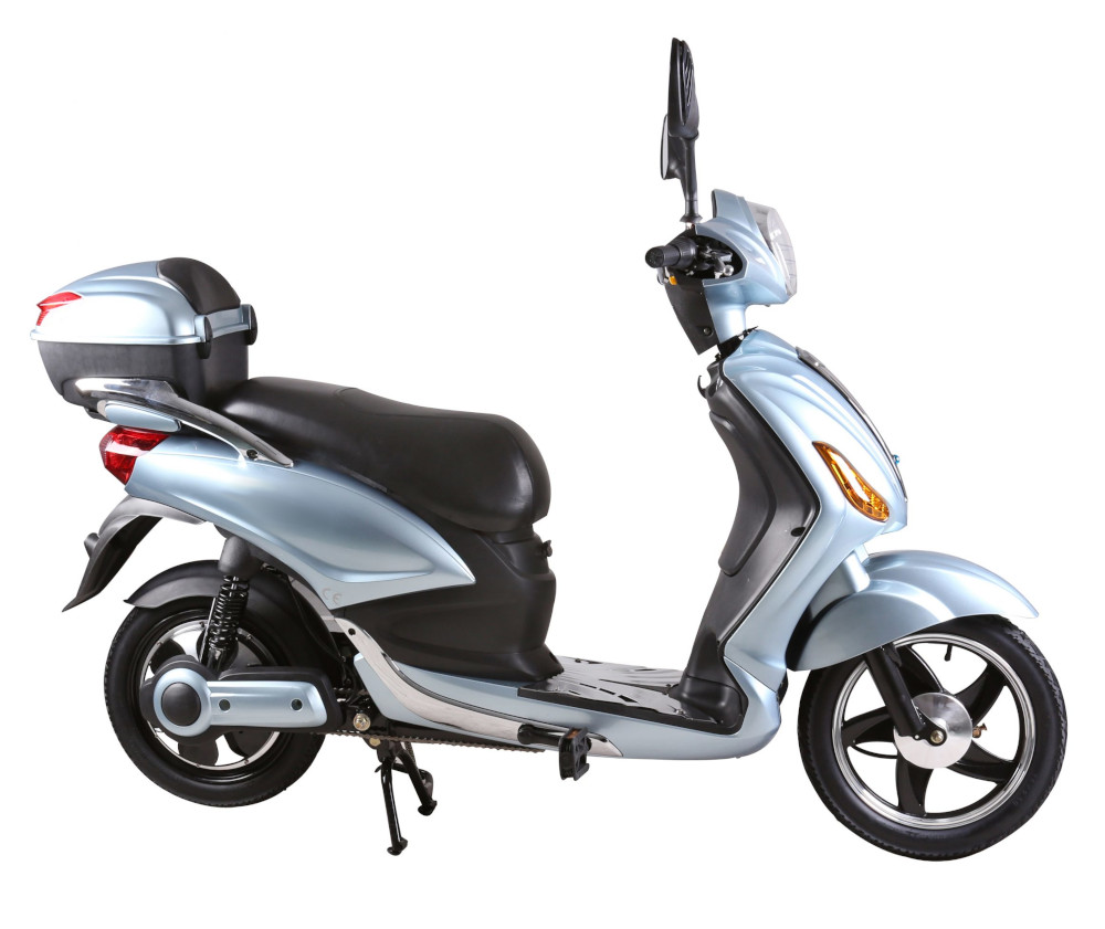 Elektroroller Scoody 25 Classic 2.0 L ZT-09CL silber-blau 250W 25 km/h Lithium-Ionen-Akku E-Scooter E-Roller Mofa