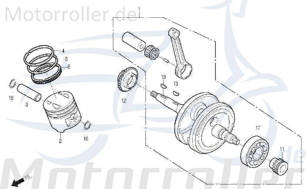 Daelim Freewing 125 E2 Kolbenringe 125ccm 4Takt 13131-SA1-0000 Motorroller.de Kolbenringsatz Verdichtungsringe Kolben-Ring Kompressionsringe Scooter