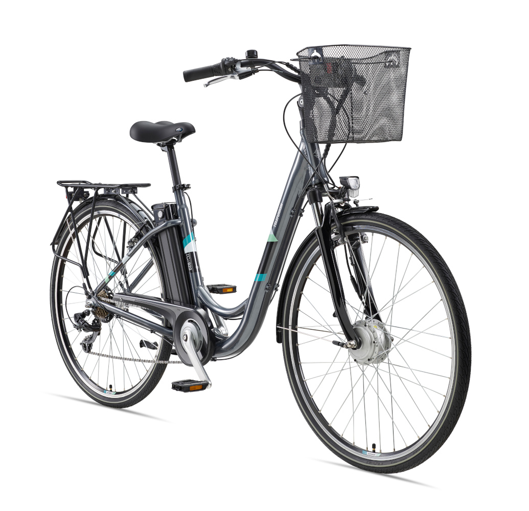 E-Bike Telefunken RC822 Multitalent Elektrofahrrad City-Pedelec anthrazit 28" RH 48cm E-Fahrrad Citybike