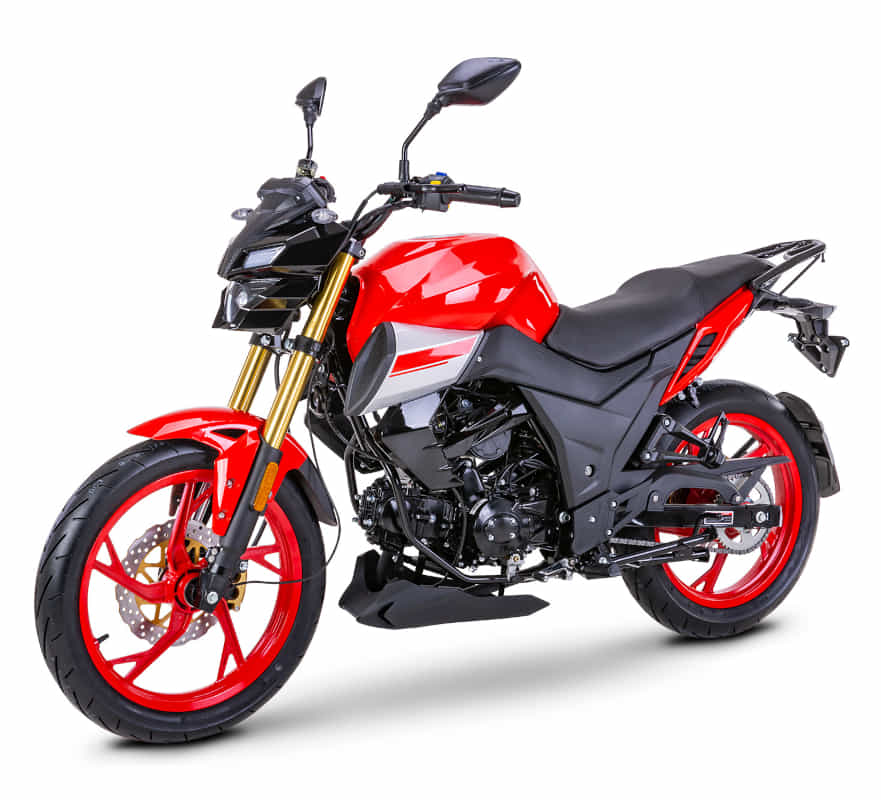 Motorrad Fighter 50 DV-RS rot 45 km/h Euro 5 Schaltmoped Mokick