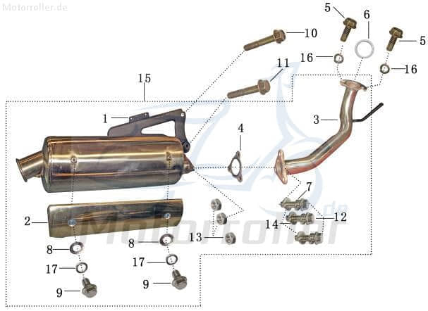 Mutter M6 verchromt AGM Fighter 50 One Bundmutter 50ccm 2Takt Motorroller.de Sechskantmutter Flanschmutter Sechskant-Mutter Flansch-Mutter Bund-Mutter