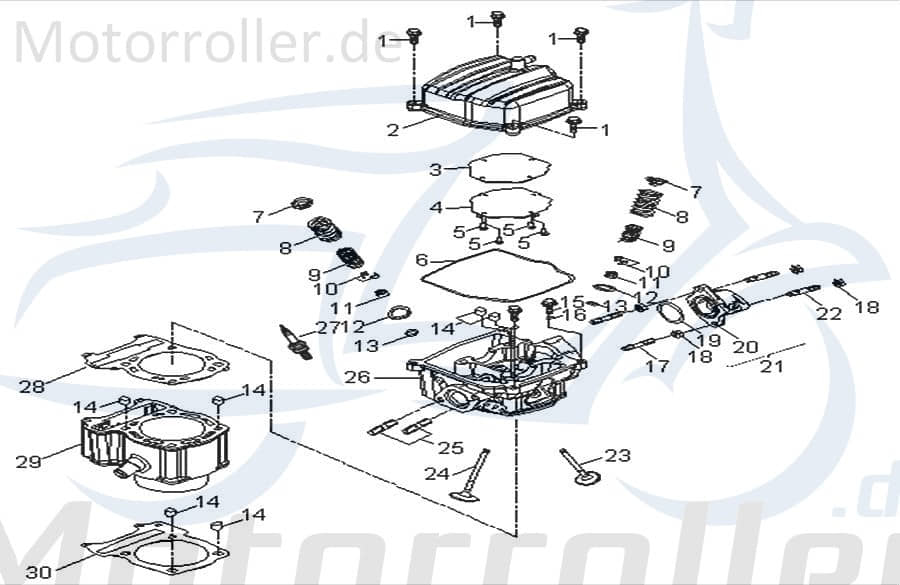 AEON Dichtung Zylinderfuß Crossland 300 Quad ATV 300ccm 4Takt Motorroller.de Fußdichtung Zylinderdichtung ZylinderFußdichtung unten 300ccm-4Takt UTV