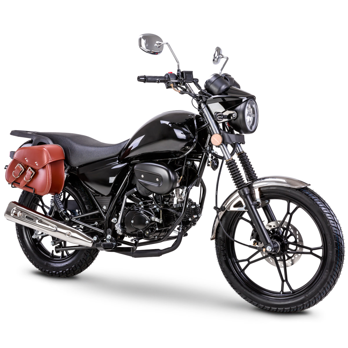 Motorrad Fighter 50 S-RS schwarz 45 km/h Euro 5 Schaltmoped Mokick