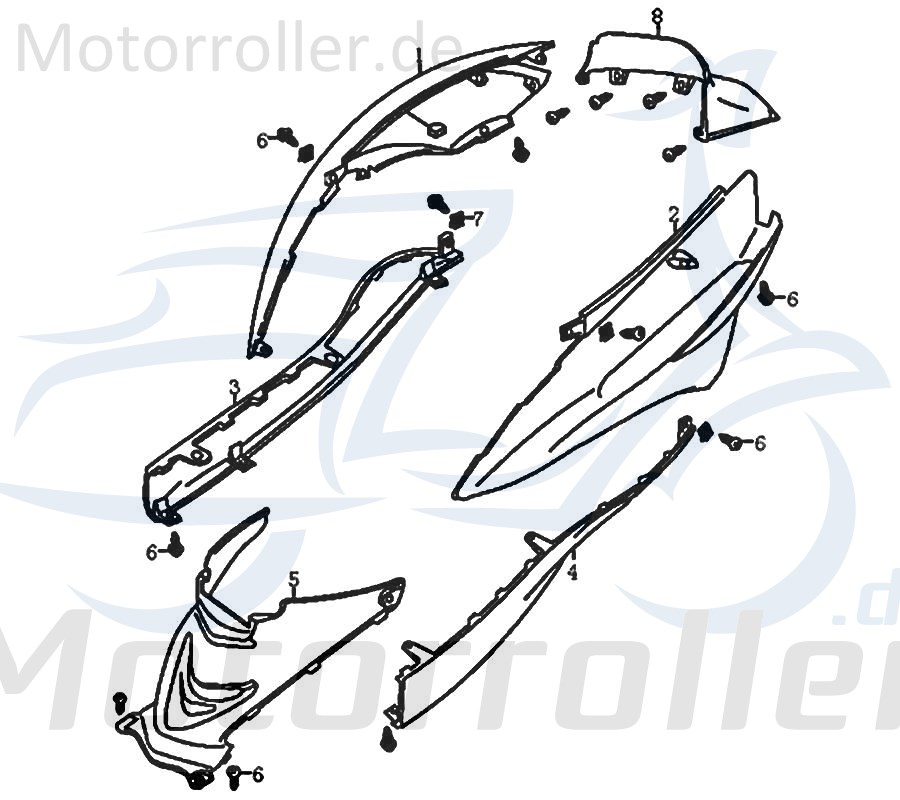 Kreidler Florett RMC-F 50 125 Heckverkleidung vorne schwarz 81883 Motorroller.de Fußraumverkleidung Staufachverkleidung Innenverkleidung Abdeckung
