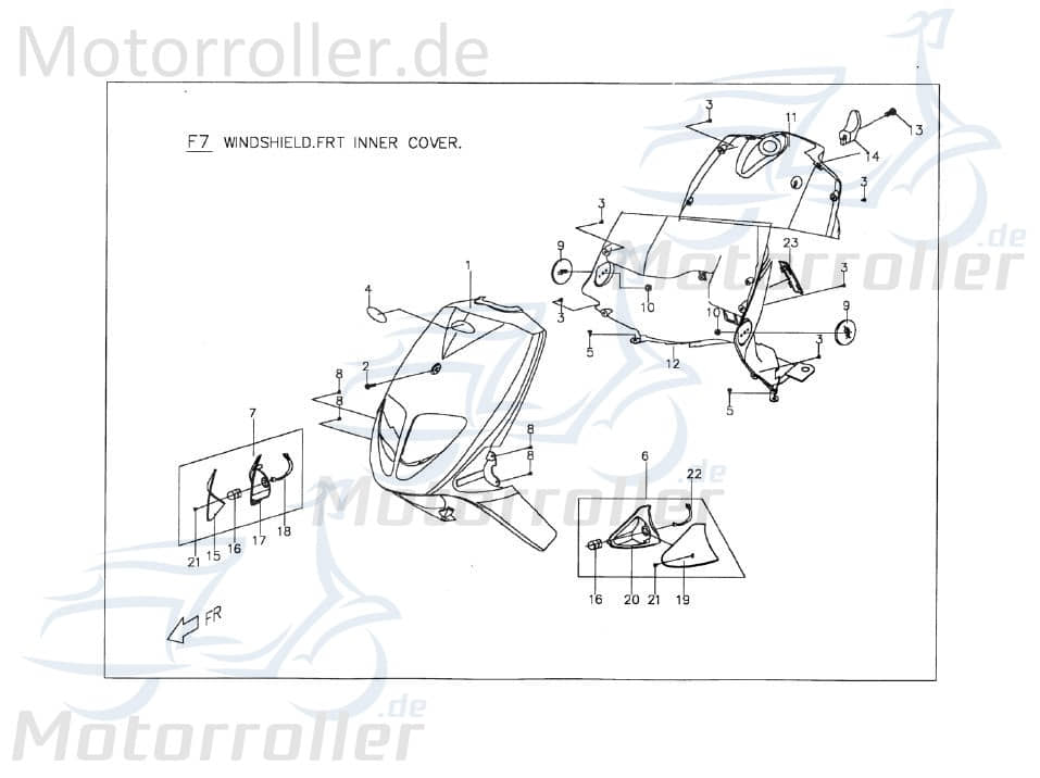 PGO Standlicht vorne links T-Rex 50 50ccm 2Takt C166C6000001 Motorroller.de Standleuchte Standlampe