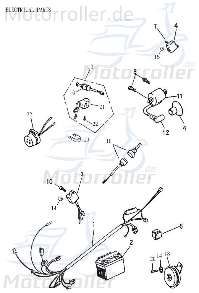 CDI Zündbox Adly ATV 50 V CDI-Einheit 30410-116-000 Motorroller.de Steuergerät Blackbox Zündeinheit 1E40QMB Quad Cat 50 Offroad Ersatzteil