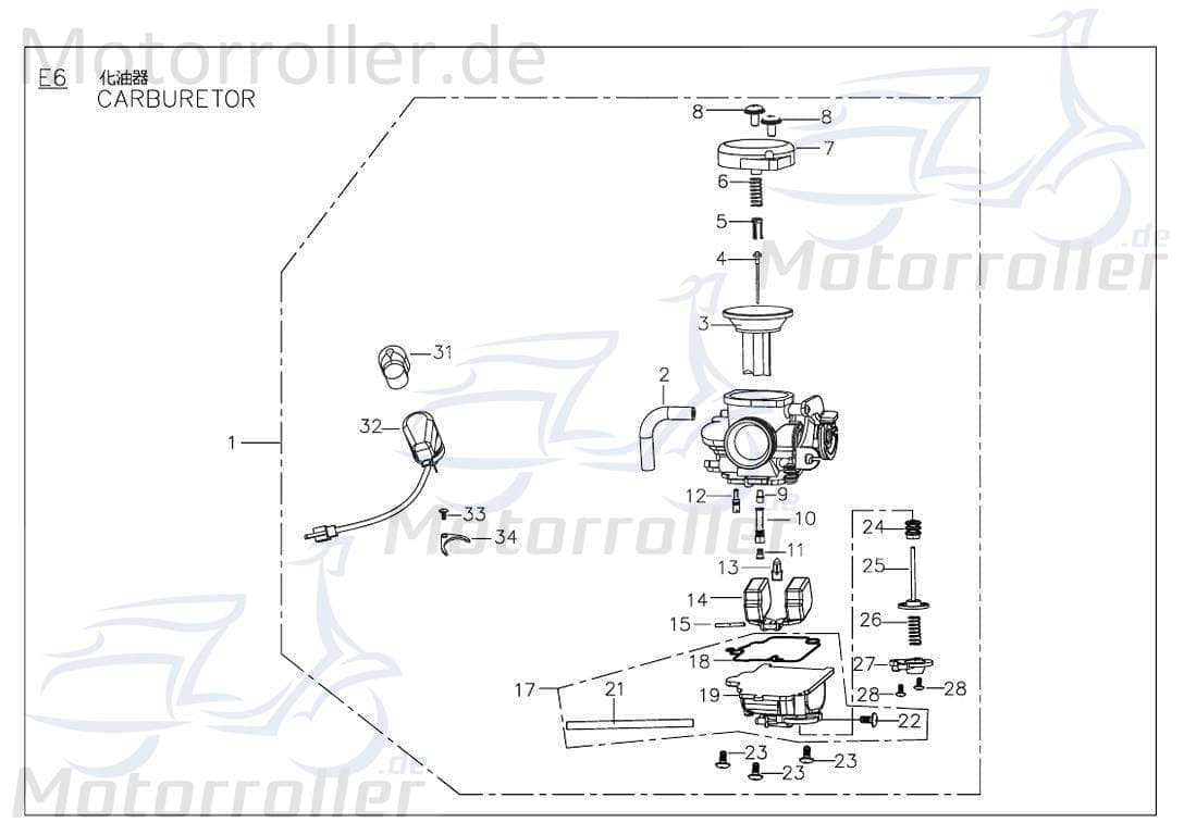 PGO G-Max Schwimmerkammergehäuse 110ccm 2Takt N35063F00 Motorroller.de 50ccm PGO 50ccm-2Takt Scooter Ersatzteil Service Inpektion Direktimport
