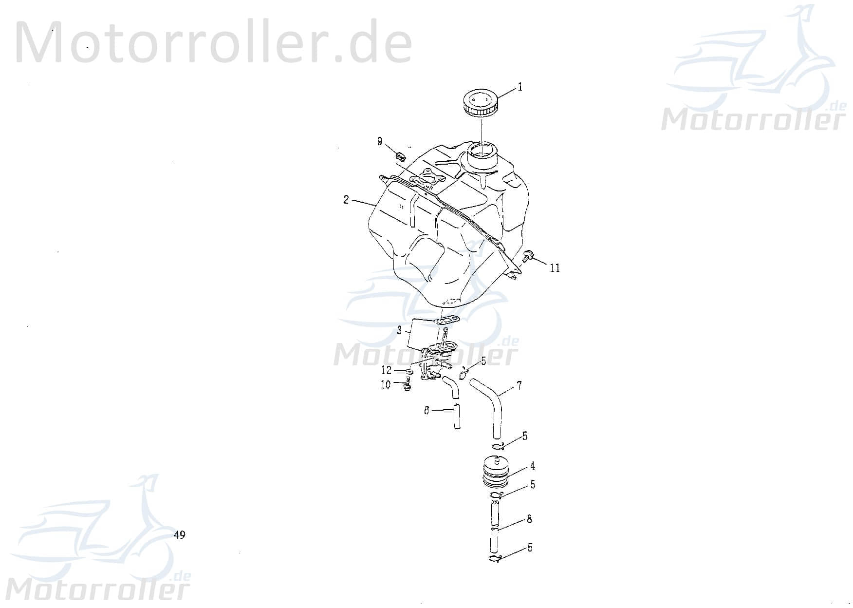 SMC Kontra T 50 Benzinschlauch 50ccm 2Takt 90310-50102 Motorroller.de Kraftstoffschlauch Kraftstoffleitung Gummischlauch Benzin-Schlauch Benzinleitung