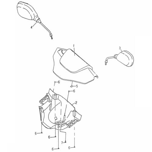 Silverstar Lenkerverkleidung schwarz Frontverkleidung 75312 Frontabdeckung Lenkerabdeckung Cover Blende Deckel