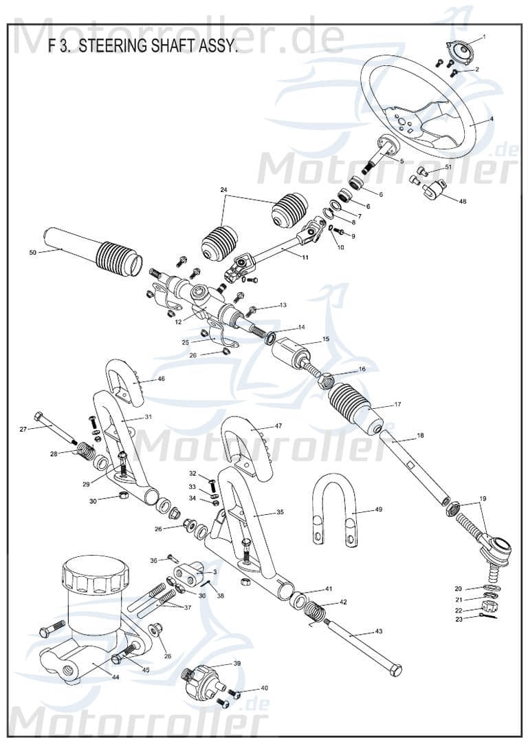PGO Bugrider 200 Lenkachse Ouad Buggy ATV 200ccm 4Takt B5612011000 Motorroller.de UTV Ersatzteil Service Inpektion Direktimport