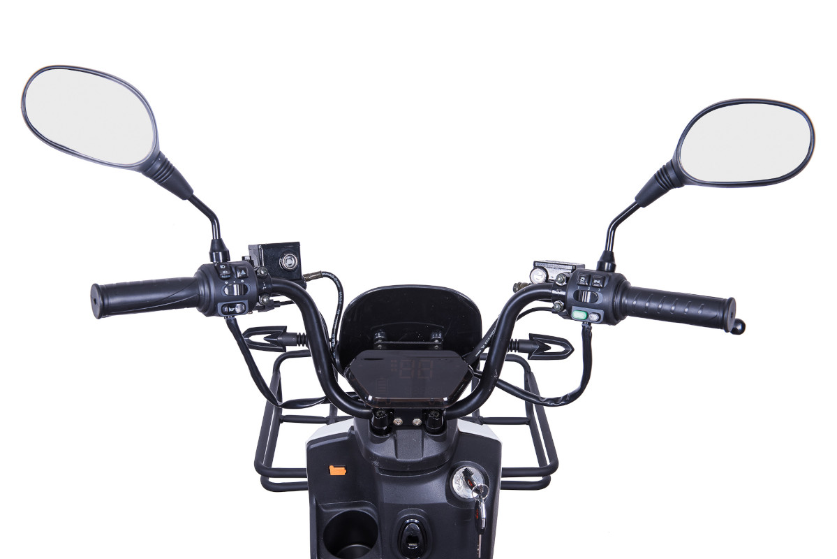 Dreirad Scoody E Trike ZT-29A 45 km/h schwarz 2x800 Watt Lithium-Ionen Elektroroller E-Scooter E-Roller Dreiradroller