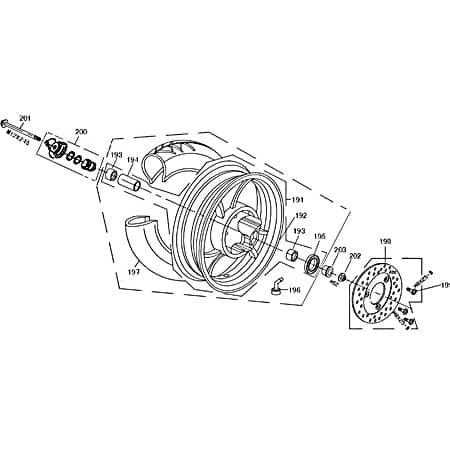 Hagebau Palermo 50 Tachoantrieb 50ccm 4Takt 44800-DGW-9000 Motorroller.de Tachowellenantrieb Tachometerantrieb Tacho-Schnecke Tachometerzahnrad