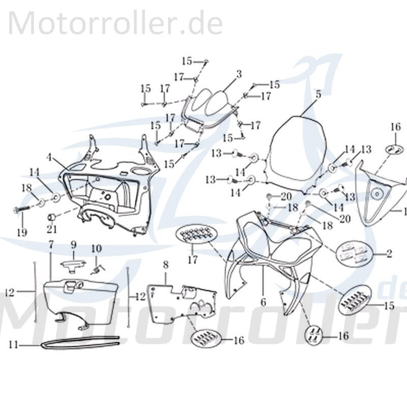 Rex INSIGNIO 125 DD Wartungsdeckel 125ccm 4Takt 702109 Motorroller.de Zugangsklappe Schutzklappe Bodendeckel Serviceabdeckung Wartungsblende Scooter