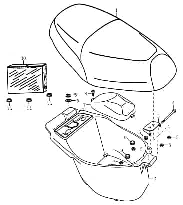 Rex RS450 Anschlaggummi Gummipuffer 50ccm 4Takt FIG23-9 Motorroller.de Dämpfer Anschlagpuffer Gummi-Puffer Stopper Gummidämpfer GummistopperAnschlag