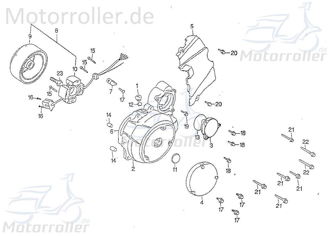 SMC Bundschraube M6x28mm Chopper 125 Roller 125ccm 4Takt Motorroller.de Maschinenschraube Flanschschraube Flansch-Schraube Maschinen-Schraube Scooter