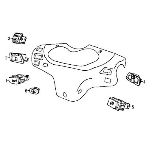 Rex Rexy 125 Starterschalter Roller 125ccm 4Takt 62946-GAT-00 Motorroller.de Anlasser 152QMI RS125 QM125T 10D Mokick Ersatzteil Service Inpektion