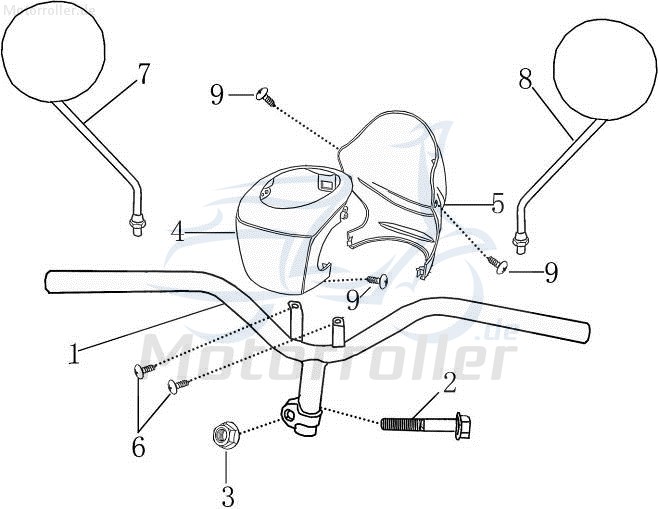 Rückspiegel chrom rechts Jonway 1210806-1