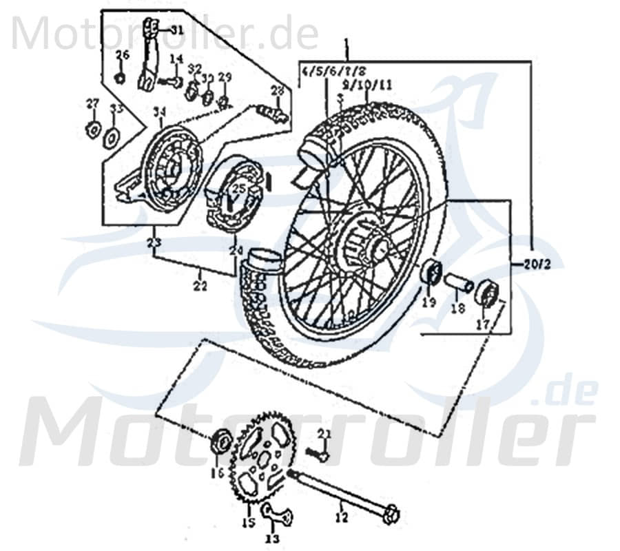 Rex Enduro 125 DD Adapterbuchse KeRa 125ccm 4Takt 83744 Motorroller.de 125ccm-4Takt Motorrad Kreidler SUPERMOTO 125 Moped Ersatzteil Service Inpektion