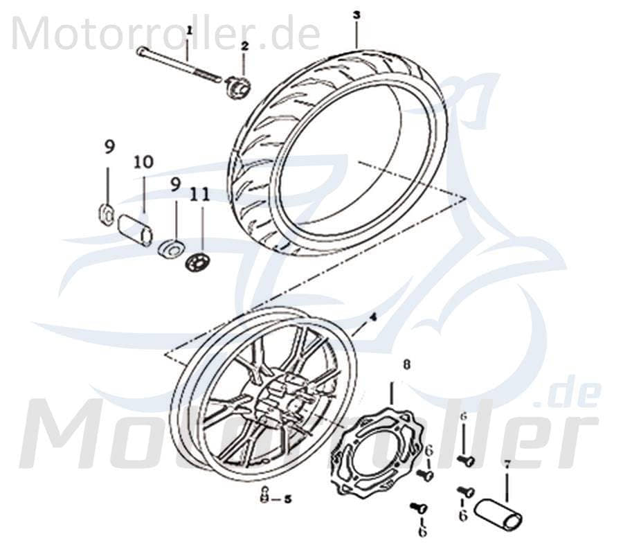 CPI Vorderrad Vorderradfelge Vorderfelge 301-12Y2-001FR-1 Motorroller.de Vorderrad-Felge vorne Vorder-Felge Vorder-Rad Ersatzteil Service Inpektion