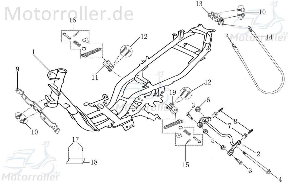 Dämpfergummi Hinterachsschwinge Dämpfer-Einsatz 50ccm 2Takt Motorroller.de 1E40QMB Gummilager Dämpferbuchse Gummianschlag Dämpfungsgummi Silent-Block