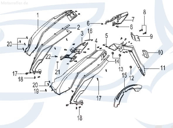 SMC Schraube M6x40mm CFMOTO Maschinenschraube B01090604065 Motorroller.de Bundschraube Flanschschraube Flansch-Schraube Maschinen-Schraube Quad ATV