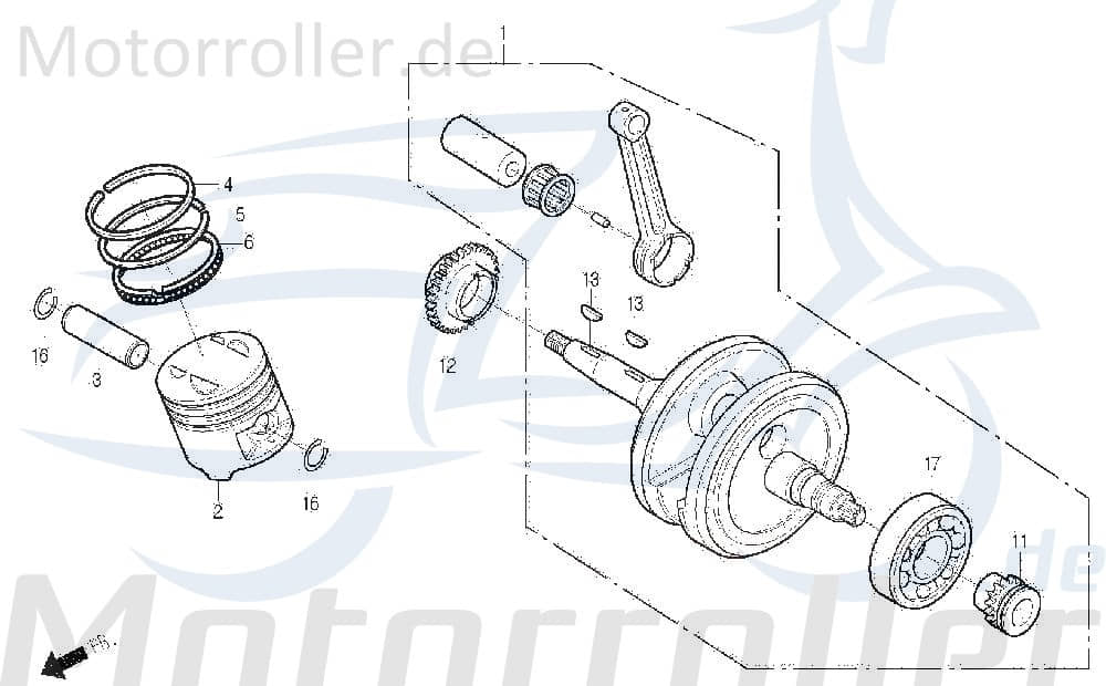 Daelim Freewing 125 E2 Kolbenringe 125ccm 4Takt 13121-SA1-0000 Motorroller.de Kolbenringsatz Verdichtungsringe Kolben-Ring Kompressionsringe Scooter